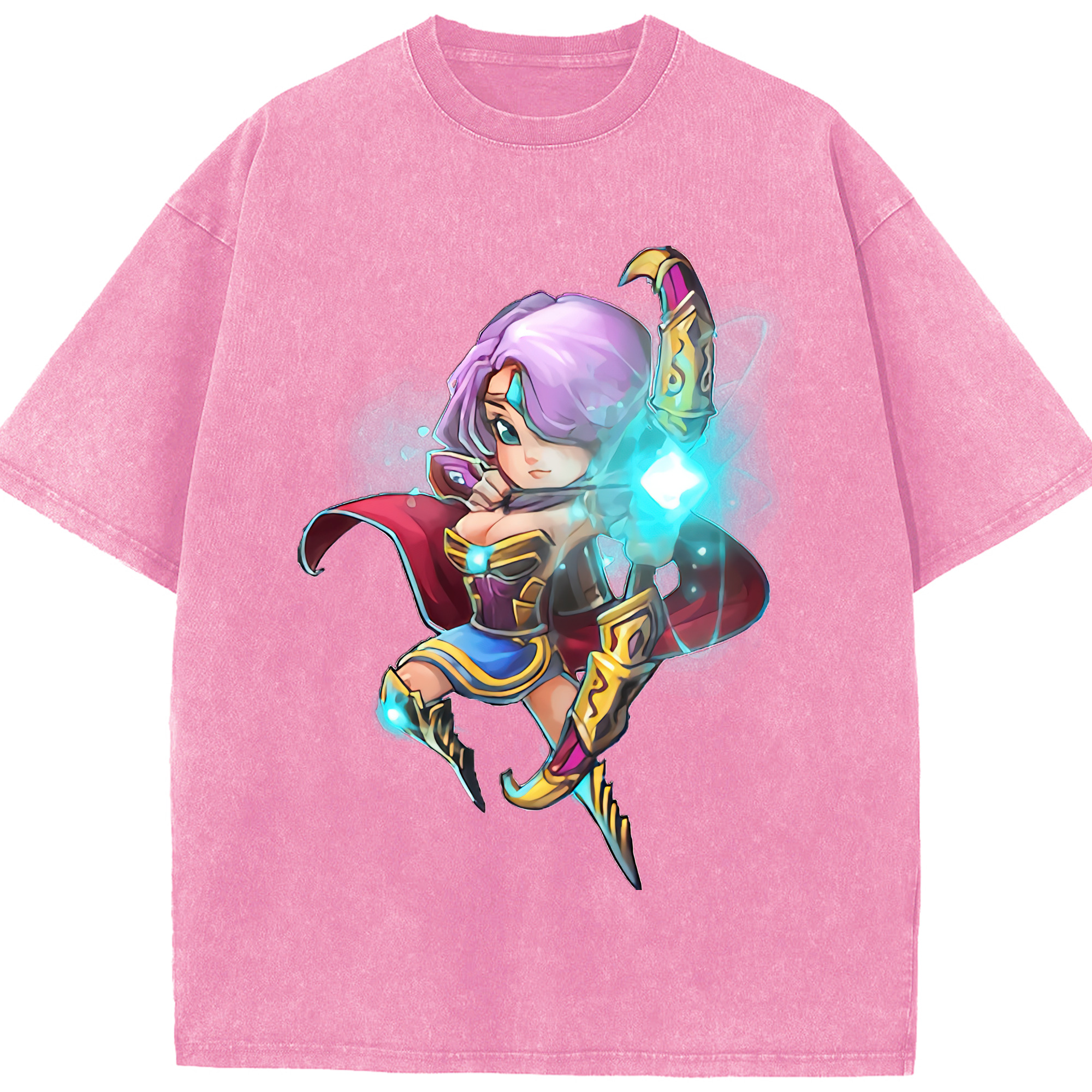リーグ・オブ・レジェンド League of Legends LOL 綿100% ヴィンテージ風 半袖Tシャツ（フロントプリント）